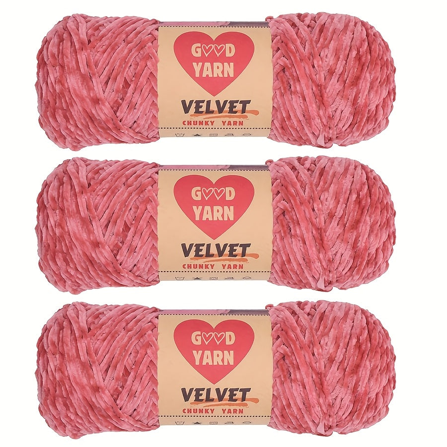 Chenille Velvet Yarn For Crochet And Knitting Projects Polyester