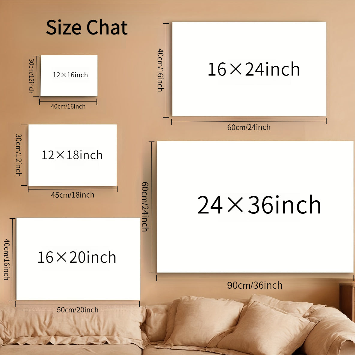3 Piece Framed Canvas Wall Art Set For Living Room