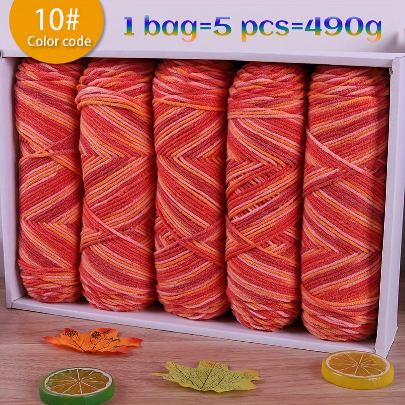 Jiuweidiaowang Multicolor Gradient Yarn Balls Craft Kit