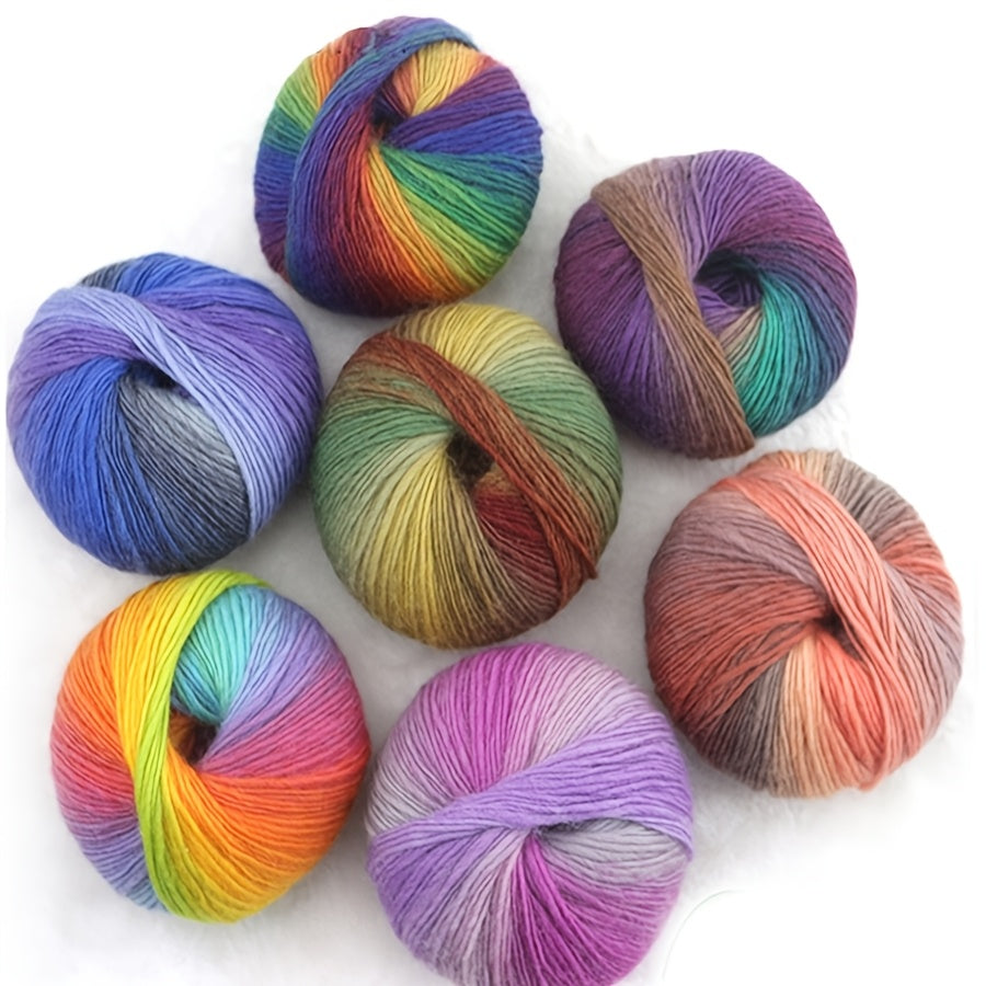 Australian Wool Self Striping Tie Dye Yarn for DIY Shawls