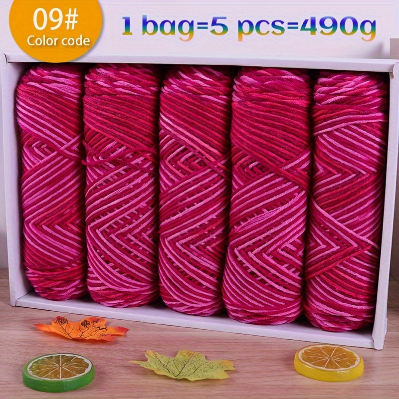 Jiuweidiaowang Multicolor Gradient Yarn Balls Craft Kit