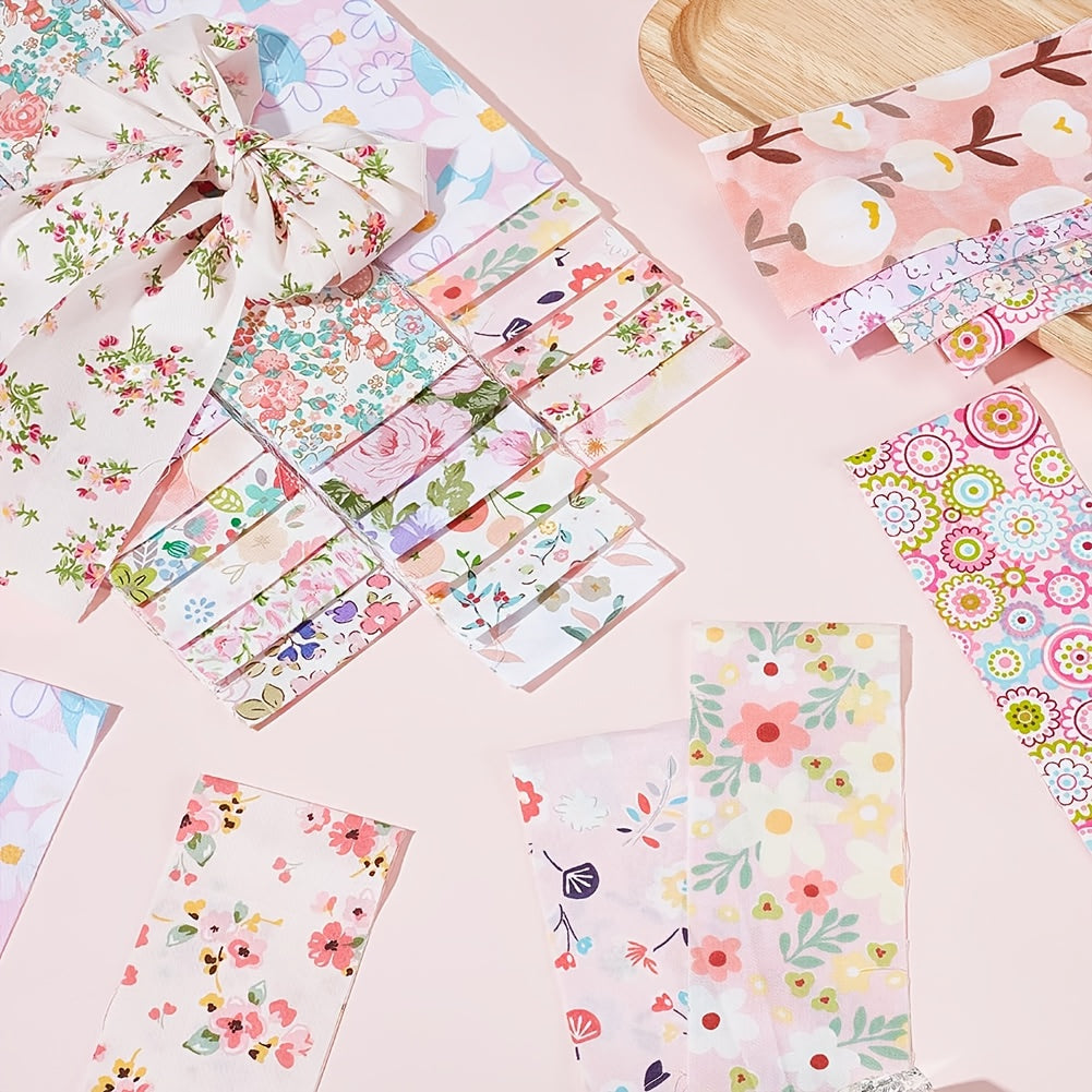 Cotton Jelly Roll Quilting Strips Flower Pattern 40Pcs