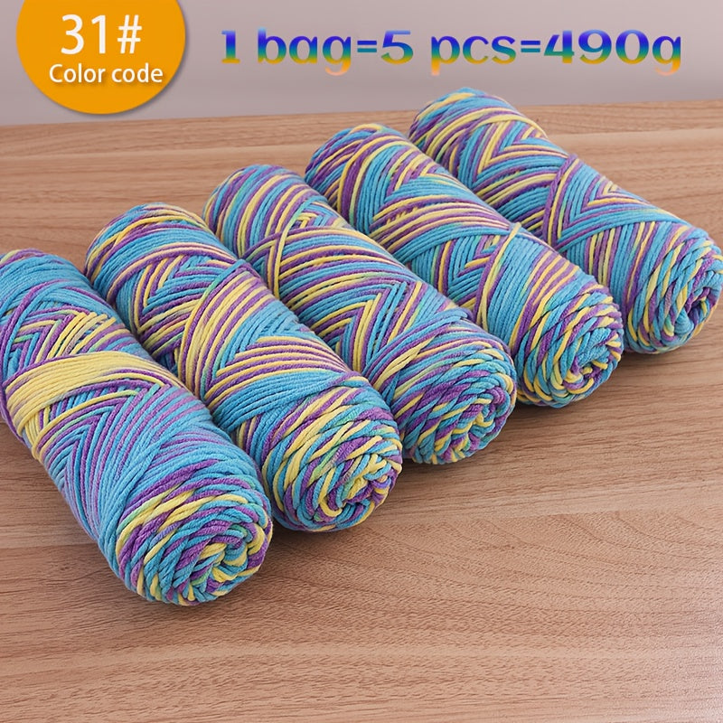 Jiuweidiaowang Multicolor Gradient Yarn Balls Craft Kit