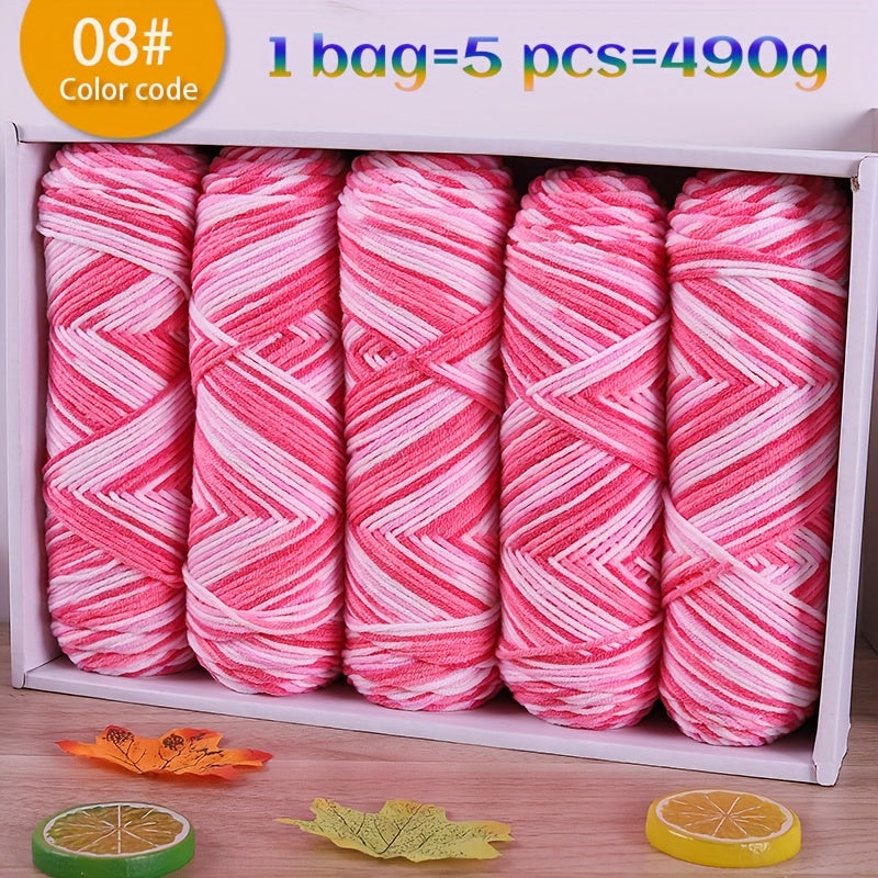 Jiuweidiaowang Multicolor Gradient Yarn Balls Craft Kit