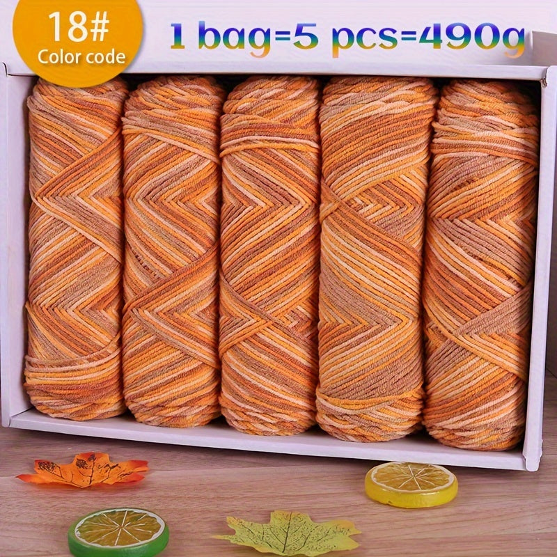 Jiuweidiaowang Multicolor Gradient Yarn Balls Craft Kit
