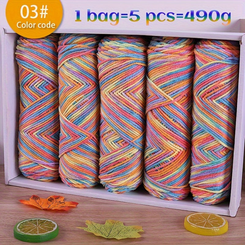 Jiuweidiaowang Multicolor Gradient Yarn Balls Craft Kit