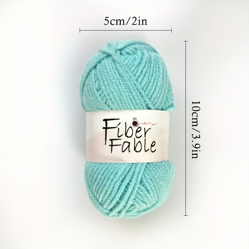 Fibertable Milk Yarn Crochet Kit With 4 Strands Hooks
