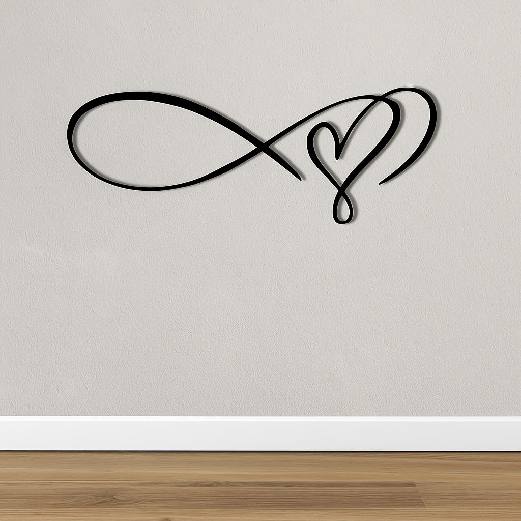 MIMISOH Iron Heart Infinity Wall Decor Romantic Sculpture