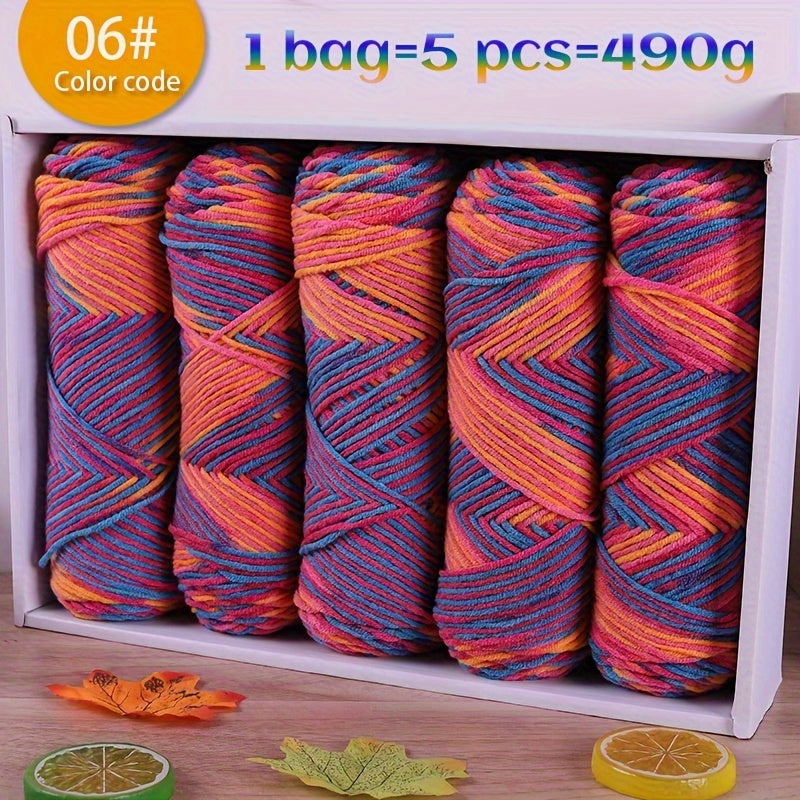 Jiuweidiaowang Multicolor Gradient Yarn Balls Craft Kit