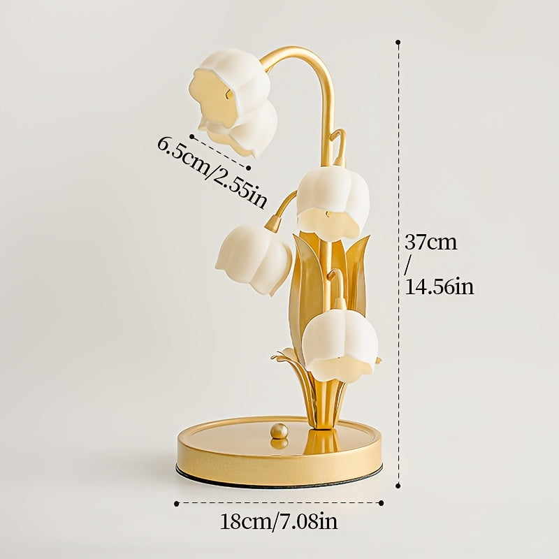 INSART Five Bell Orchid Table Lamp For Home Decor Lighting