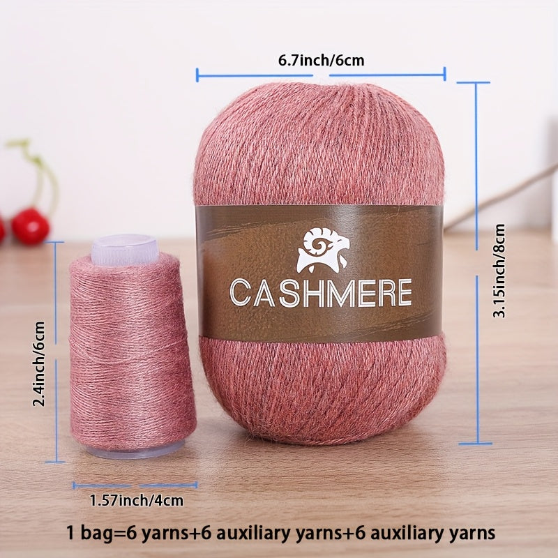 Cashmere Yarn 6 Pairs 100 Cashmere For DIY Crochet Soft