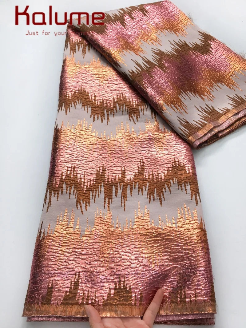 Kalume French Jacquard Lace Fabric Brocade Embroidery