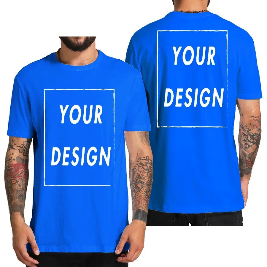 MAYMAOTP Custom Logo T Shirt For Men Front Back Casual