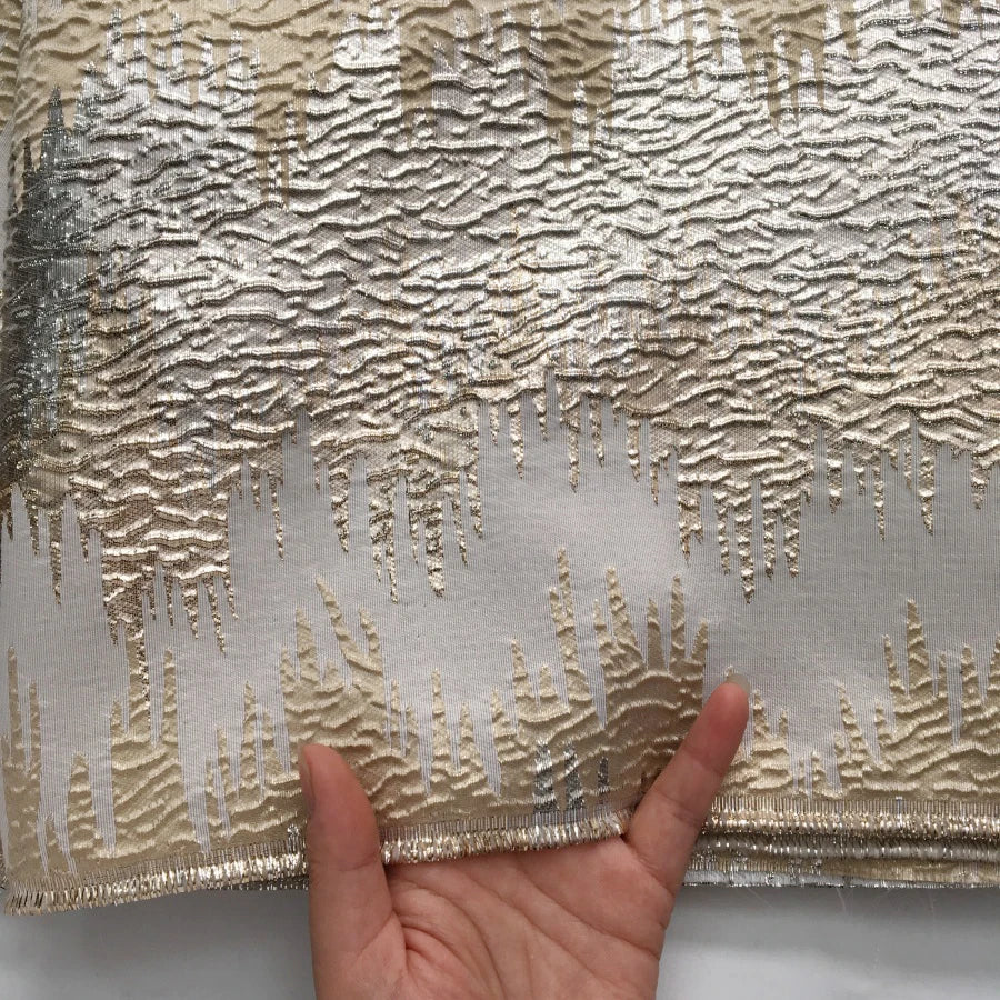 Kalume French Jacquard Lace Fabric Brocade Embroidery