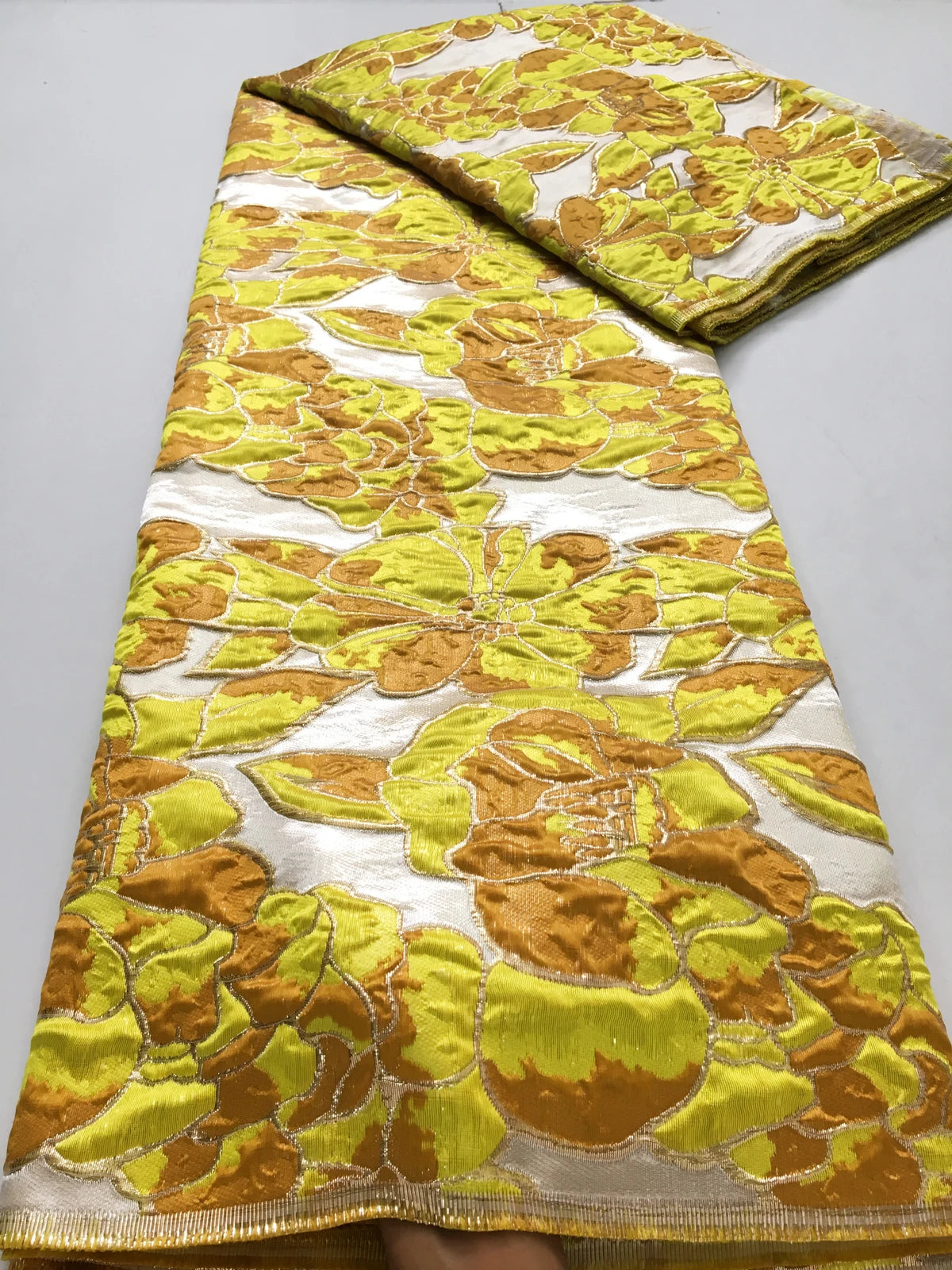 Kalume French Jacquard Lace Fabric Brocade Embroidery