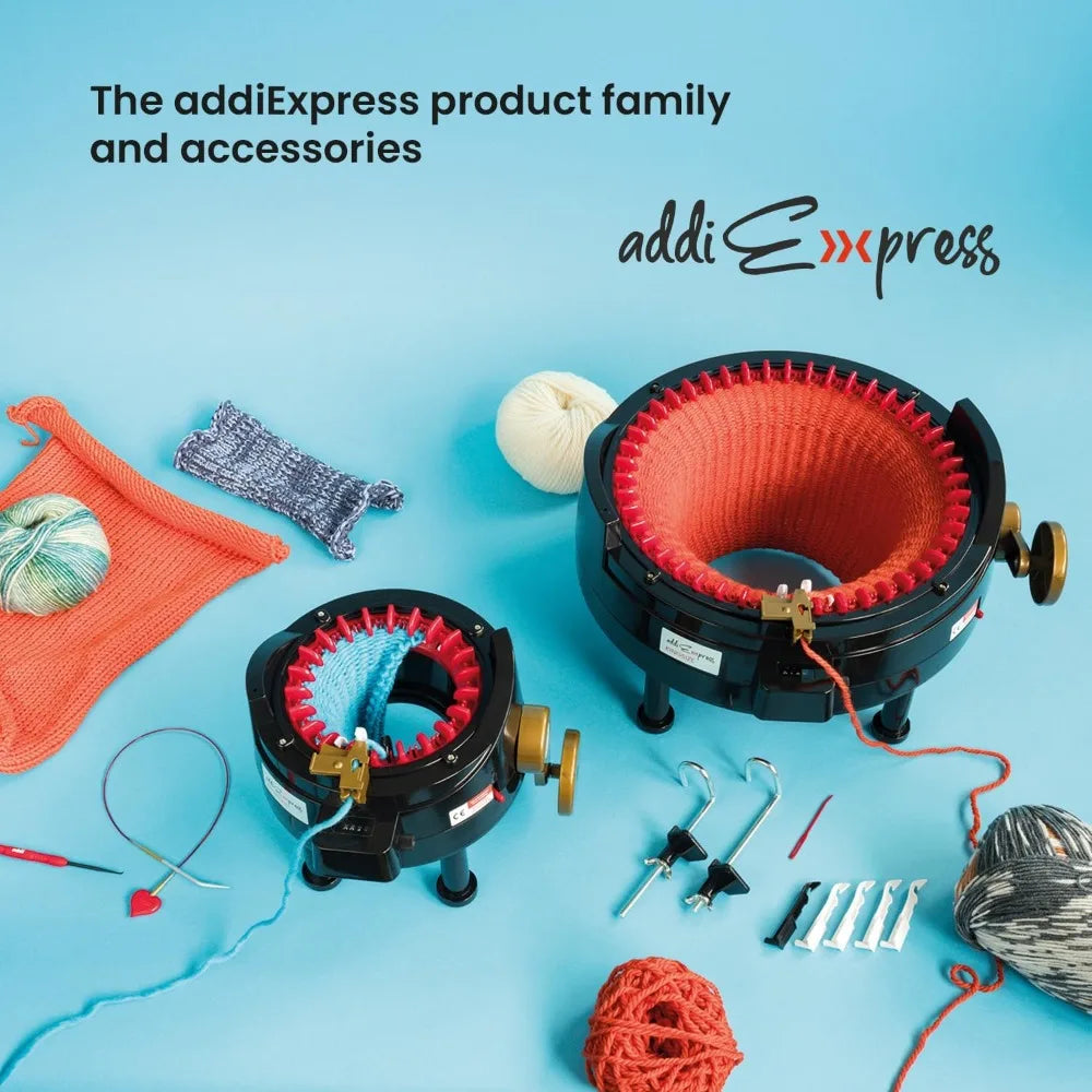 AddiExpress 46 Needles Circle Knit Loom With Hand Crank