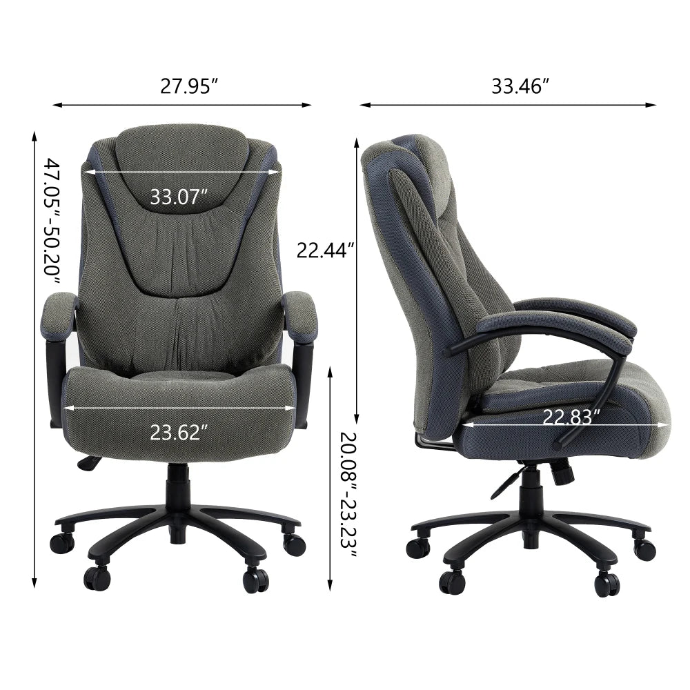 Chair High Back Cotton Fabric Office Chair Adjustable