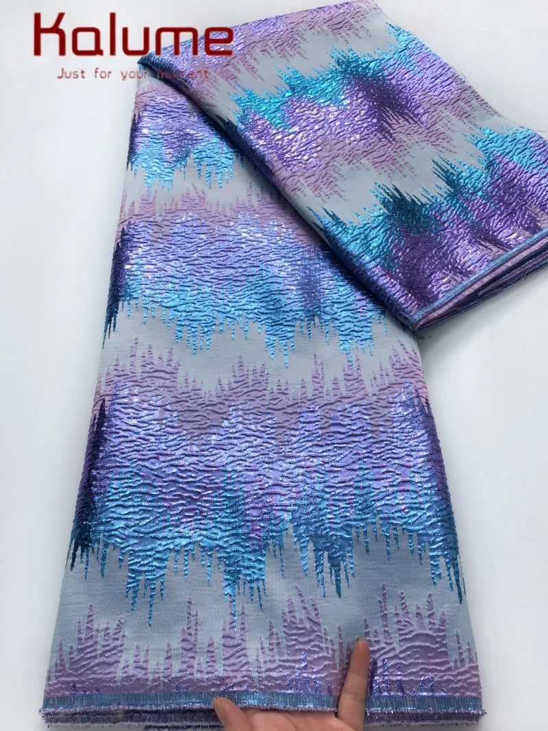 Kalume French Jacquard Lace Fabric Brocade Embroidery