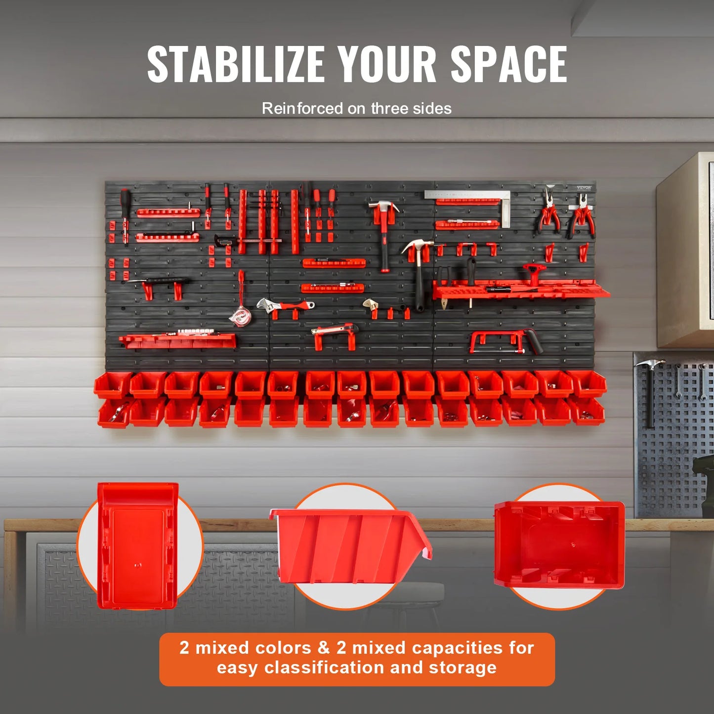 Hign Concerned SucceBuy 30Bin Wall Mounted Storage Bins