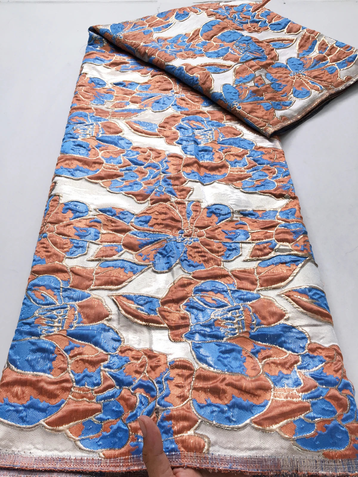 Kalume French Jacquard Lace Fabric Brocade Embroidery
