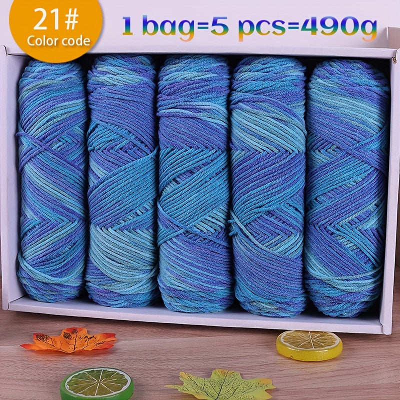 Jiuweidiaowang Multicolor Gradient Yarn Balls Craft Kit