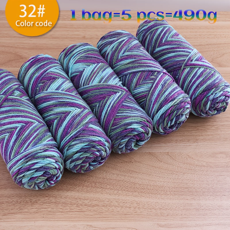 Jiuweidiaowang Multicolor Gradient Yarn Balls Craft Kit
