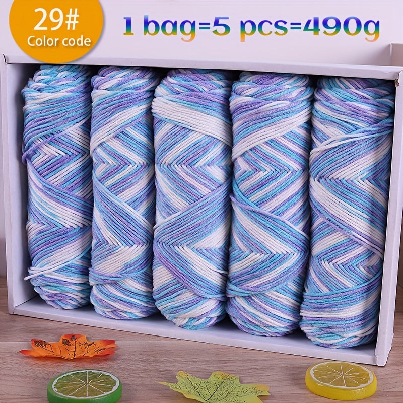 Jiuweidiaowang Multicolor Gradient Yarn Balls Craft Kit
