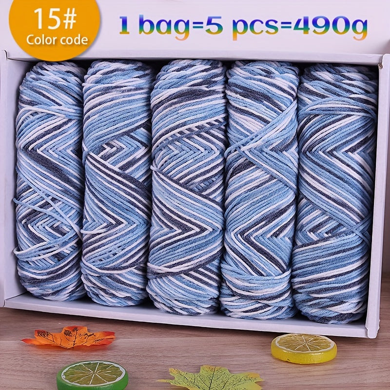 Jiuweidiaowang Multicolor Gradient Yarn Balls Craft Kit