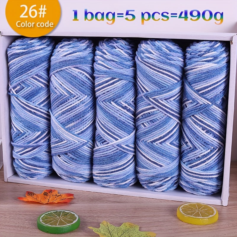 Jiuweidiaowang Multicolor Gradient Yarn Balls Craft Kit