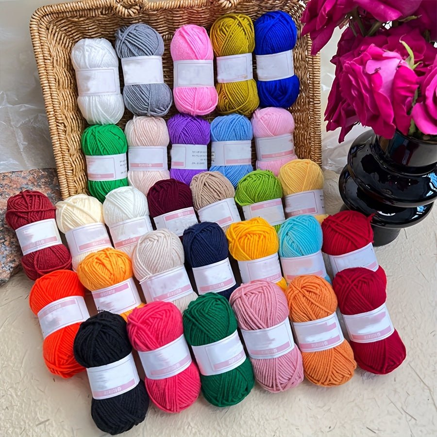 Acrylic Yarn Set For Crochet Projects 30 60 Pieces Craft