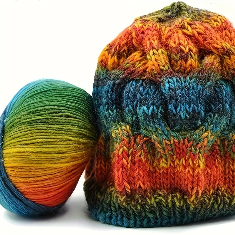 Australian Wool Self Striping Tie Dye Yarn for DIY Shawls