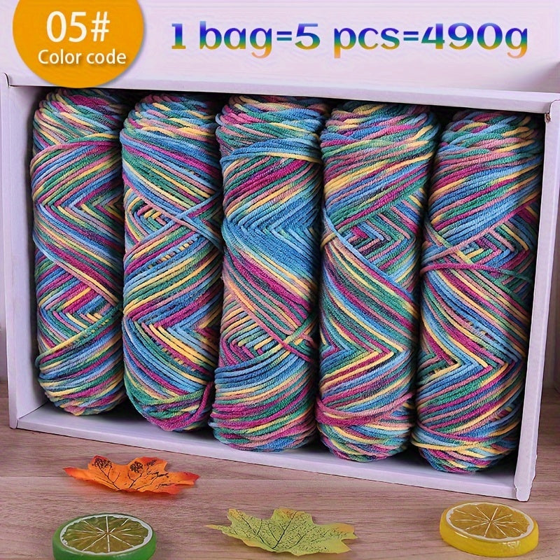 Jiuweidiaowang Multicolor Gradient Yarn Balls Craft Kit