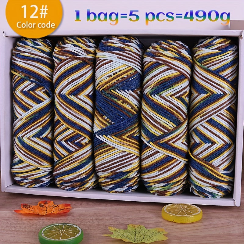 Jiuweidiaowang Multicolor Gradient Yarn Balls Craft Kit