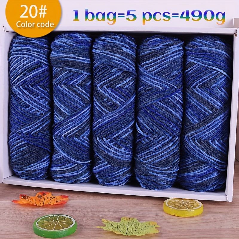 Jiuweidiaowang Multicolor Gradient Yarn Balls Craft Kit
