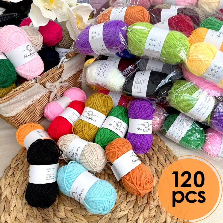 Fibertable Milk Yarn Crochet Kit With 4 Strands Hooks