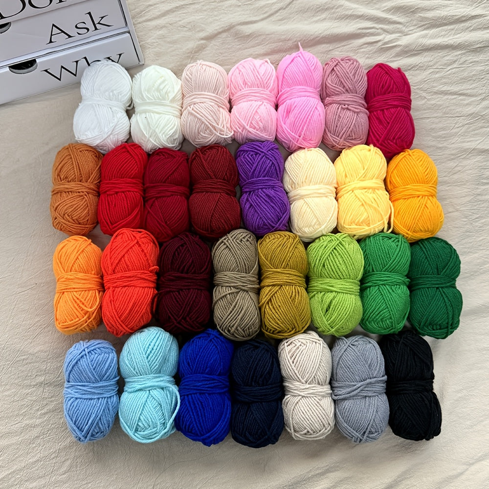 Acrylic Yarn Set For Crochet Projects 30 60 Pieces Craft