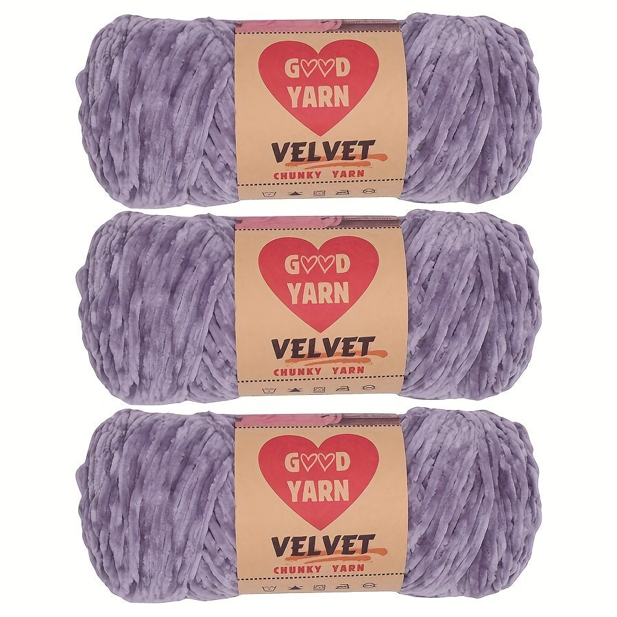 Chenille Velvet Yarn For Crochet And Knitting Projects Polyester