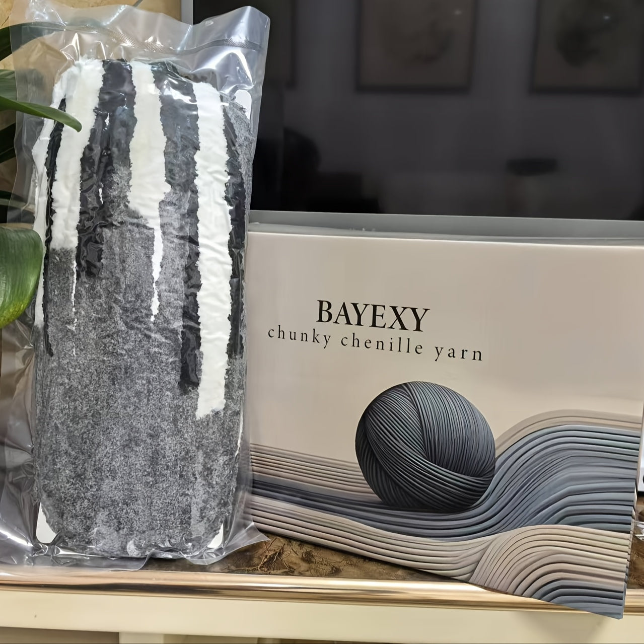BAYEXY Chunky Chenille Yarn 8 Pack For Hand Knitting And Crocheting