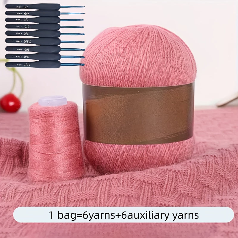 Crochet Wool Yarn Sets For DIY Projects 21 Skeins Pack