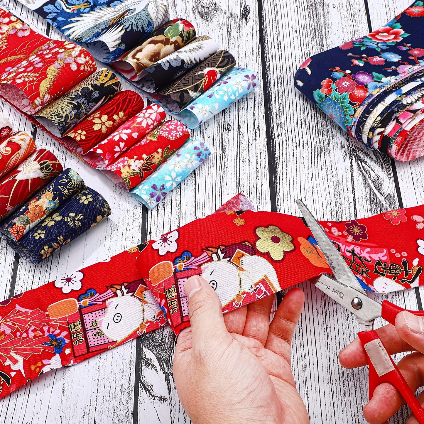 Patelai 100pcs Japanese Quilting Fabric Patchwork Precuts