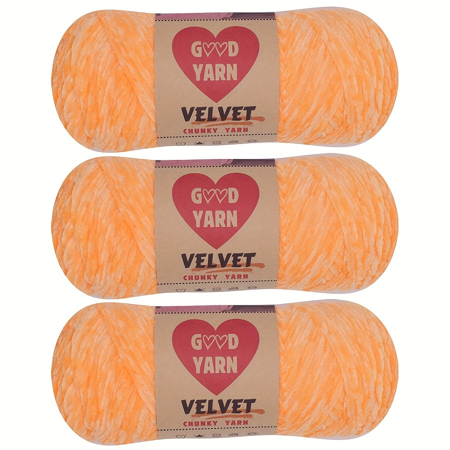 Chenille Velvet Yarn For Crochet And Knitting Projects Polyester