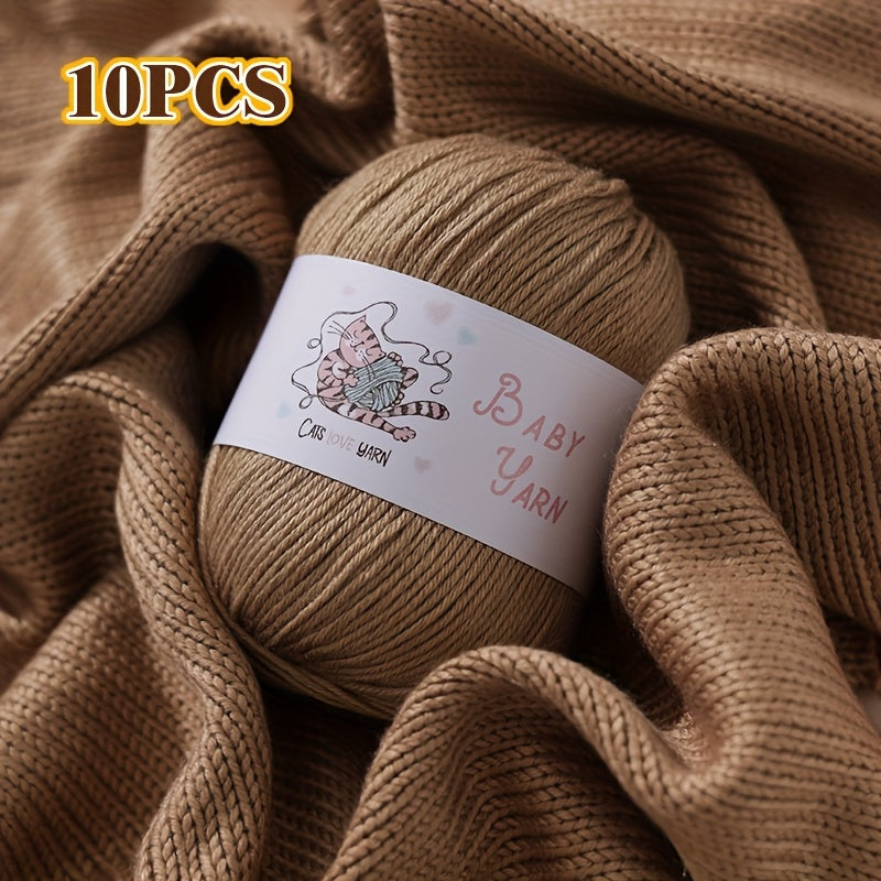 Soft Cashmere Yarn Set 500G 10 Skeins For Knitting