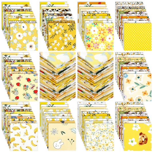 PATELAI Floral Quilt Precut Fabric Squares For Crafts