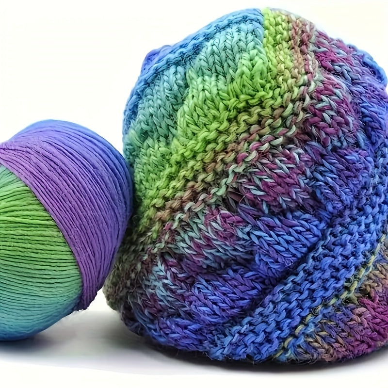 Australian Wool Self Striping Tie Dye Yarn for DIY Shawls