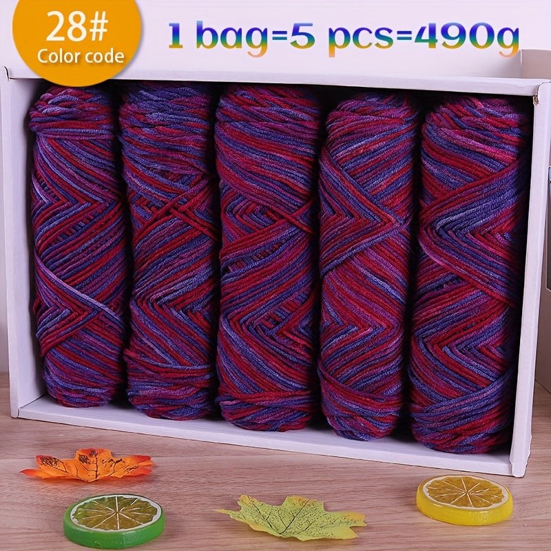 Jiuweidiaowang Multicolor Gradient Yarn Balls Craft Kit