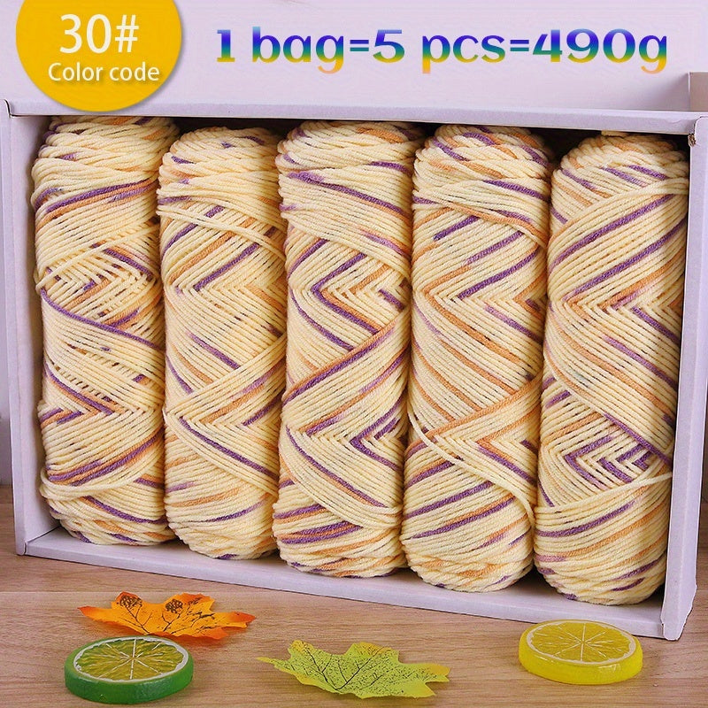 Jiuweidiaowang Multicolor Gradient Yarn Balls Craft Kit
