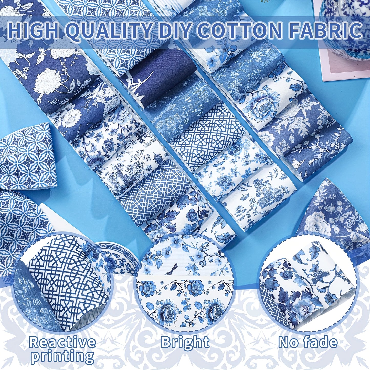 Patelai Chinoiserie Jelly Roll Fabric For Patchwork