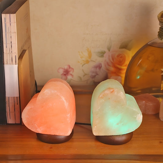 Himalayan Salt Lamp Heart Shaped USB Powered Night Light