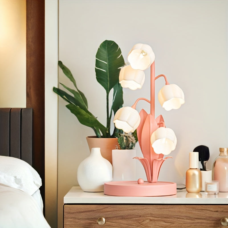 INSART Five Bell Orchid Table Lamp For Home Decor Lighting