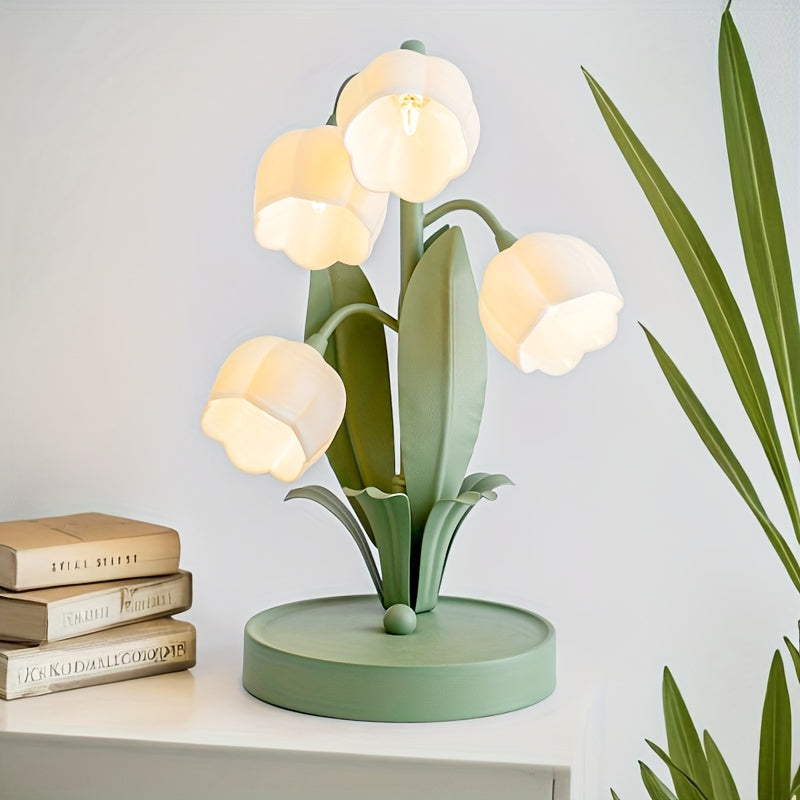 INSART Five Bell Orchid Table Lamp For Home Decor Lighting